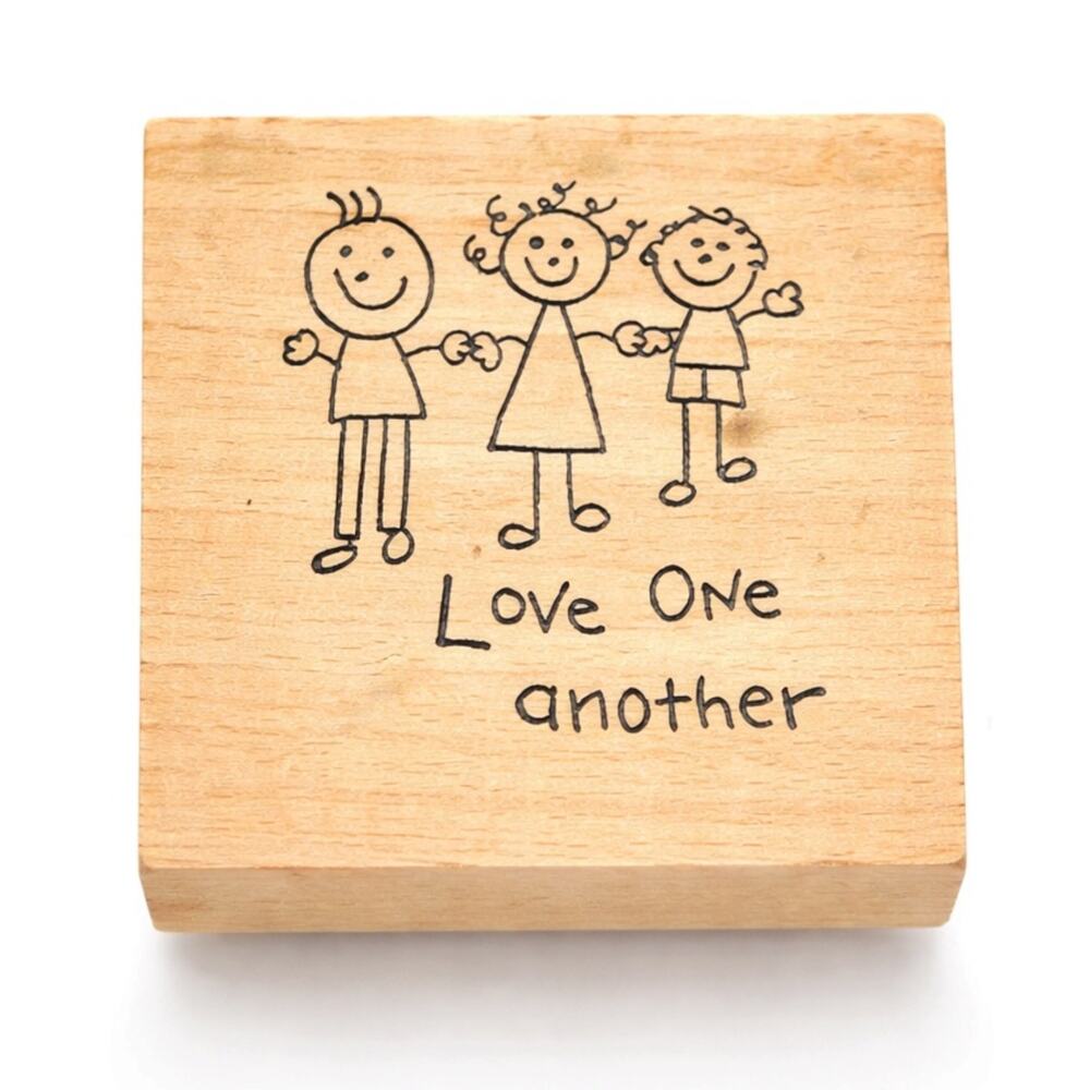 Great Impressions Vintage 1989 Love One Another Rubber Stamp